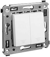 Выключатель без рамки DKC Avanti 2-кл. белое облако картинка